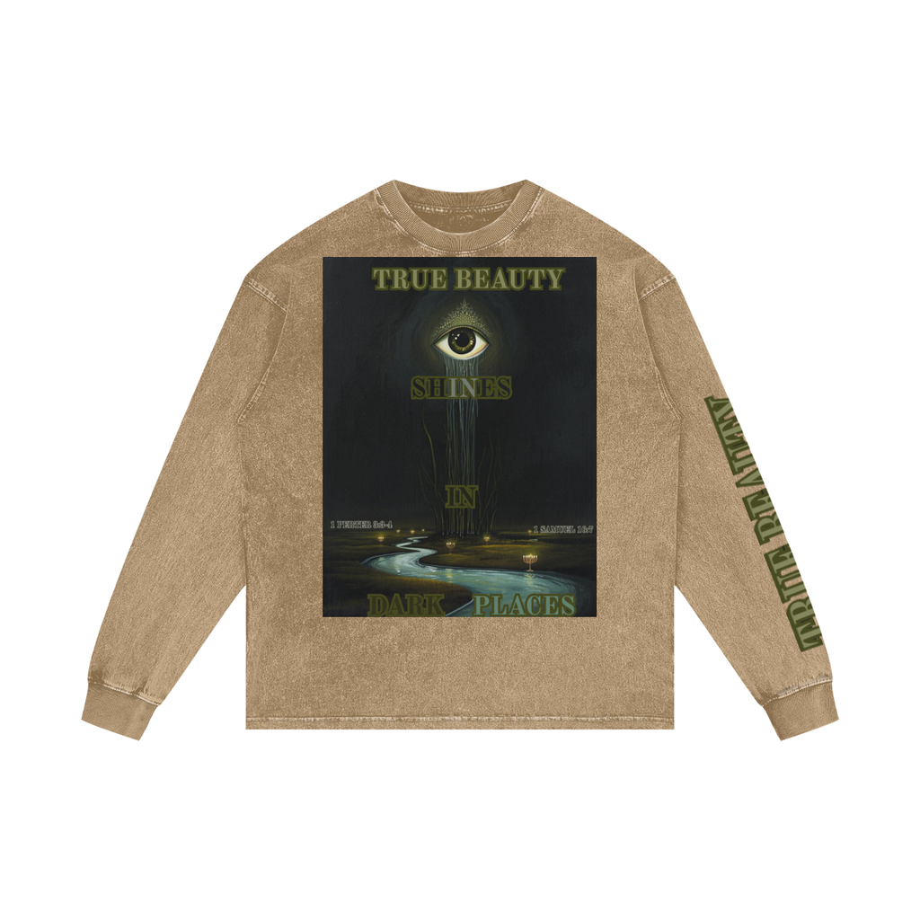 Acid Wash Oversize Long Sleeve T-Shirt