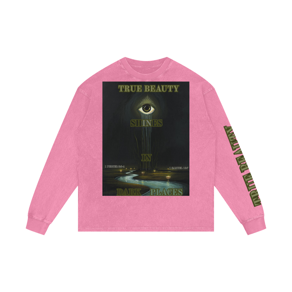 Acid Wash Oversize Long Sleeve T-Shirt