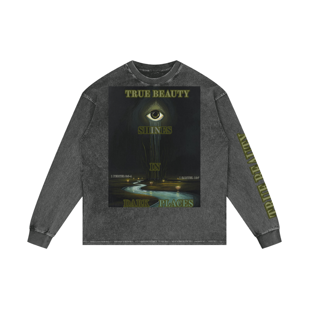 Acid Wash Oversize Long Sleeve T-Shirt
