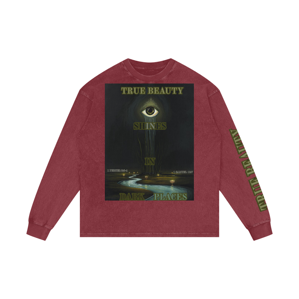 Acid Wash Oversize Long Sleeve T-Shirt