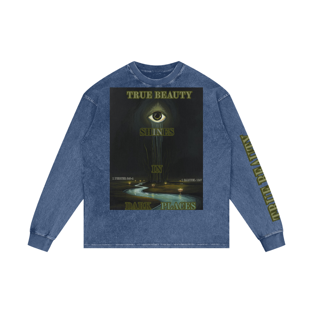 Acid Wash Oversize Long Sleeve T-Shirt