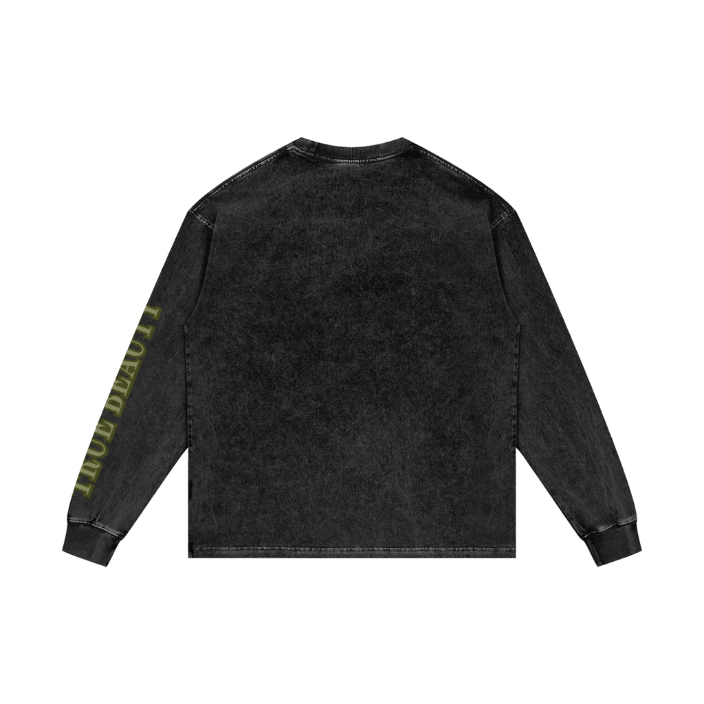 Acid Wash Oversize Long Sleeve T-Shirt